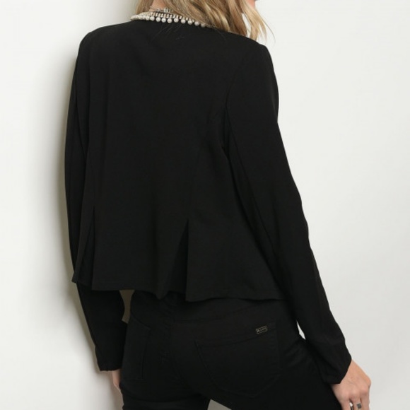 🆕️ARRIVED Black With Rhinestone And Pearls Embell - Picture 5 of 7